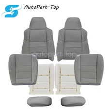 For 2002-2005 Ford Excursion Limited XLT Driver Passenger Seat Cover Gray / Foam