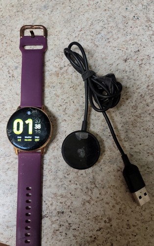 Samsung Galaxy Watch Active 2 40mm - Rose Gold With PURPLE WATCH BAND - Picture 3 of 7