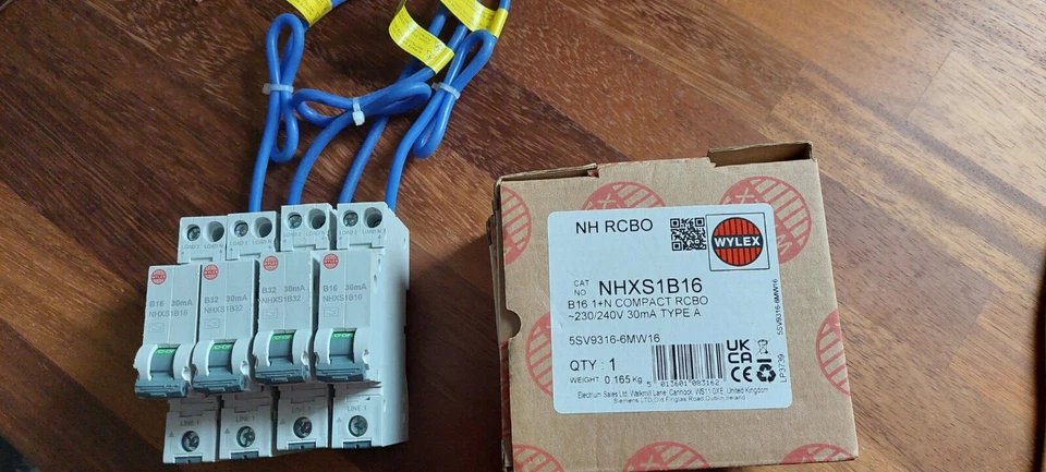 WYLEX NHXS COMPACT RCBO 6kA B6, B16, B20, B32, B40 TYPE A New or used Mini RCBO