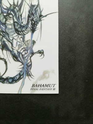 BAHAMUT Final Fantasy 3 Art Museum Card FF3 Japan Vintage