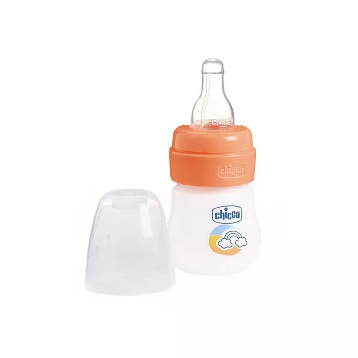 CHICCO, Mini Micro Biberon 60ml Con Tettarella Silicone 0m+ Valvola  AnticolIca