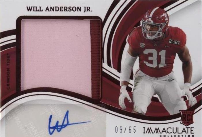 2023 Panini Immaculate Collection Collegiate Will Anderson #PPRA-WIA - 1 of 2
