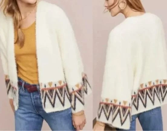 Cárdigan Anthropologie Maya Kimono Mujer Talla Única Frente Abierto Suroeste Difuso Foto 4 de 4