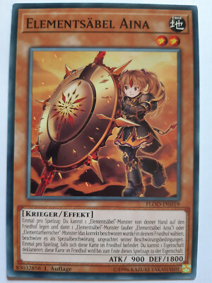 Yu-Gi-Oh! Elementsäbel Aina FLOD-DE019 Common 1.Auflage