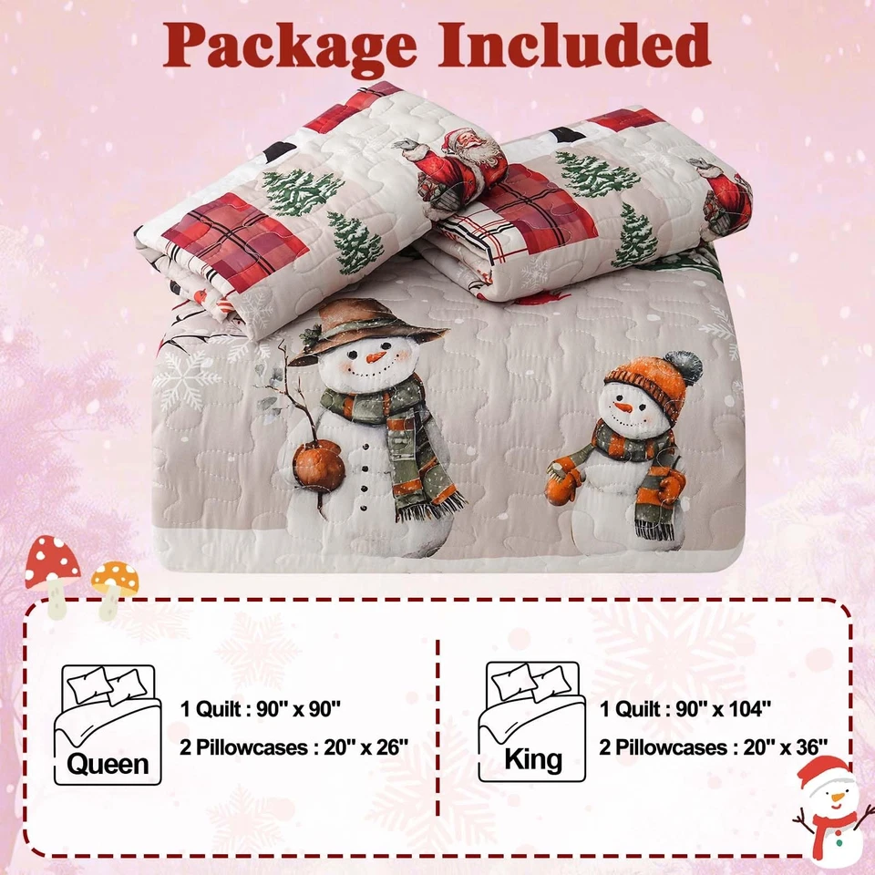 Juego de edredón reversible a cuadros búfalo rústico reina de 3 piezas, así que... Foto 4 de 4