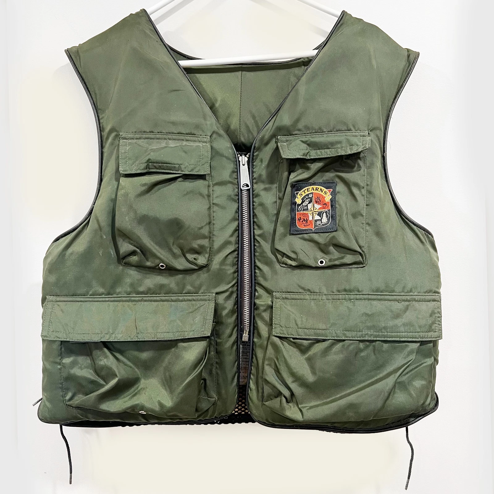 Vintage Stearns SANS-SOUCI ll Hunt & Fish Buoyant Vest Sz XL 42-46