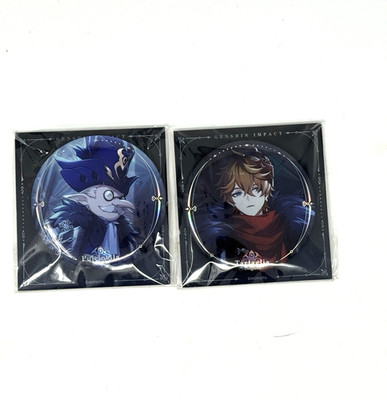 Genshin Impact Badges Character Tinplate miHoyo Set of Two New