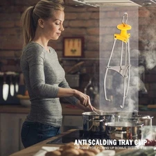 Stainless Steel Pan Dish Gripper Clips Anti-Hot Hot Plate or Bowls Clamp Holder