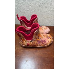 Hunter for Target Rain Boots Kids Size 11 Pink Orange Floral Waterproof Rubber