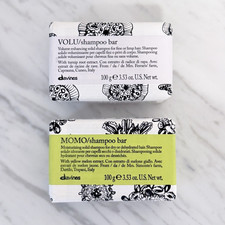 Davines VOLU  MOMO Shampoo Bar Set, Solid Shampoo for Volume, 2 x 100 g