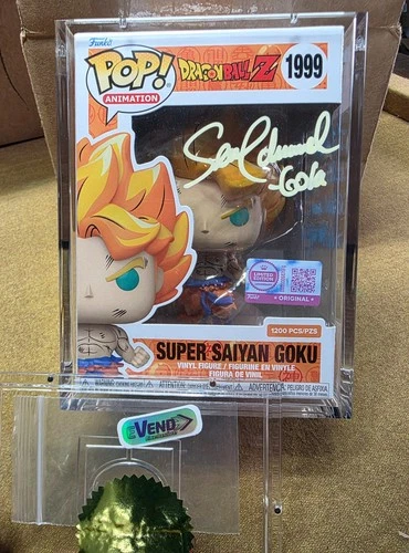 Funko Pop Super Saiyan Goku 1999 LE 1200 Autographed & Quoted by Sean Schemmel