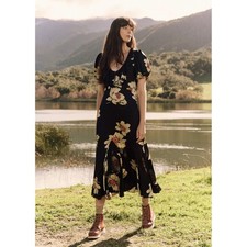 THE GREAT. NWT The Medley Dress in Relic Rose Midi Prairie Romantic Cottage- M