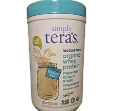 Organic Whey Protein- Simply Tera's- Bourbon Vanilla- Grass Fed Lactose Free