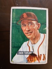 1951 Bowman #315 ZACK TAYLOR St. Louis Browns G VG Short Print High # SP