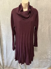 Calvin Klein sweater Knit Dress Burgundy M