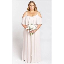 Show Me Your MuMu Caitlin Ruffle Maxi Dress Show Me The Ring Crisp XXL NWT