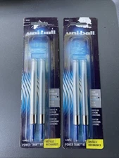 Lot 2- Uni-Ball 42082 Power Tank RT Blue Refill 2 refills  Made in Japan