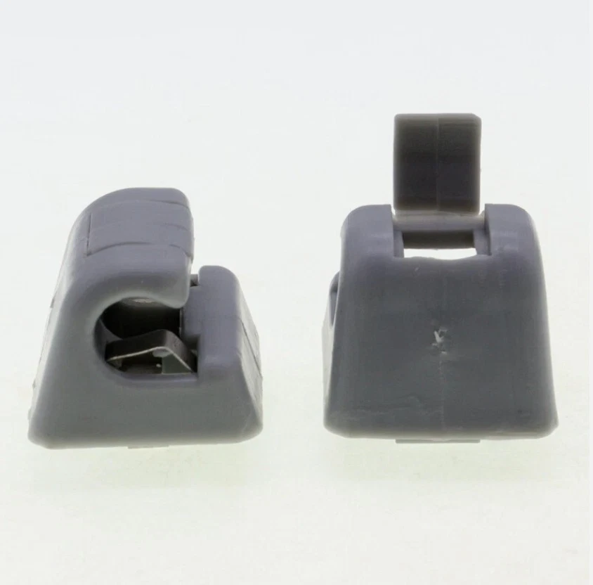 2Pcs Fits Mercedes Benz W123 W124 W126 Gray Sun Visor Hook Clip 12681000128412 Foto 3 de 4