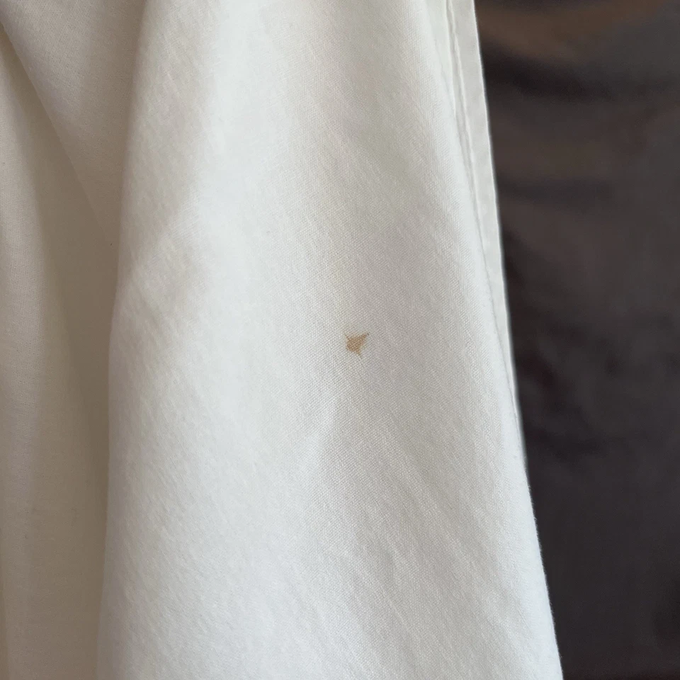 14” RUFFLE White Cotton/Polyester QUEEN BED DUST Vintage JC Penney ~VG - Image 4 of 4