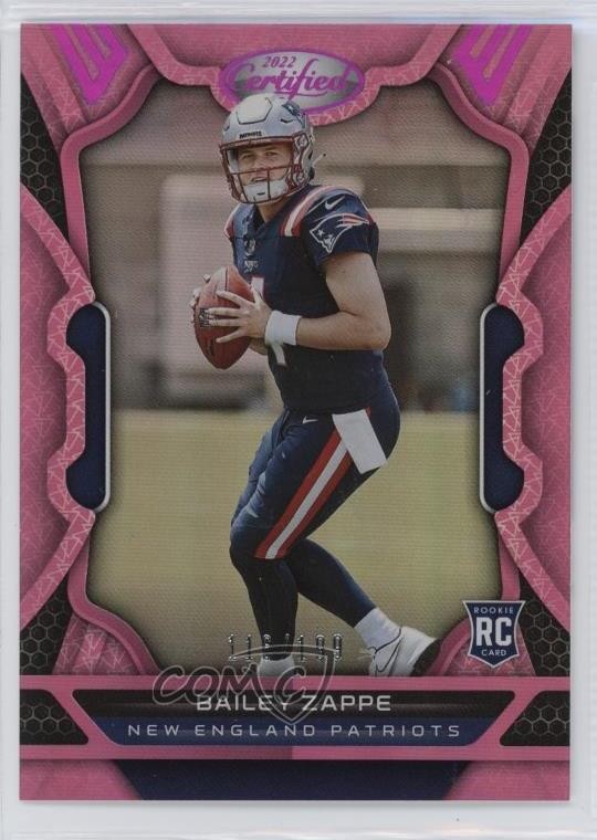 2022 Certified Rookies Mirror Pink /199 Bailey Zappe #121 7eo