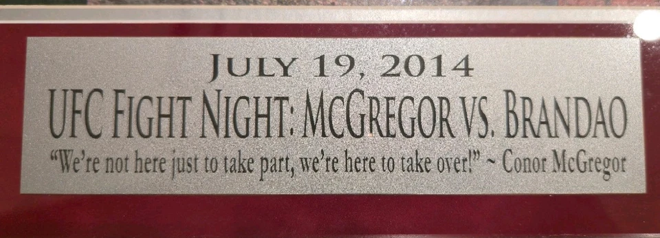 Póster de banner de evento enmarcado de UFC: McGregor vs. Brandao-19 de julio de 2014  Foto 3 de 4