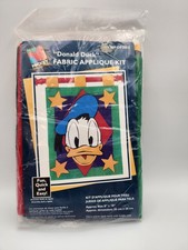 Donald Duck Fabric Applique Flag Craft Kit 8X10 Disney Mickey Unlimited