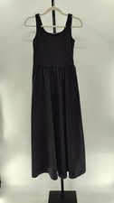 Quince Women Cotton Mixed Media Tank Maxi Dress Black XS