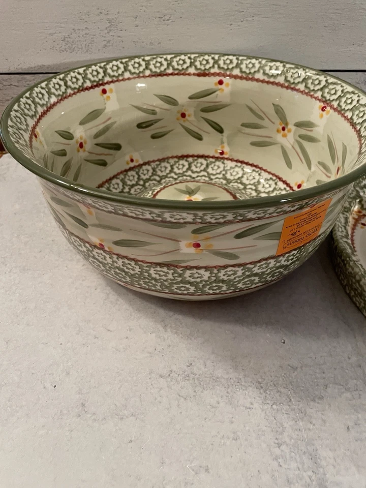 Temptations By Tara Old World Verde Juego de Servir 4 en 1 Dip Chip Pastel Plato Tazón Foto 4 de 4