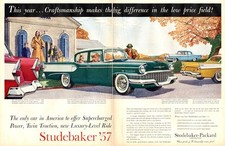 1957 Packard PRINT AD President Patrician Champion Golden Hawk Broadmoor 