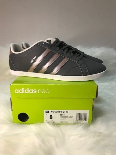 Adidas Neo VS Coneo QT W Classic Fashion Sneaker, Rose Gold/Grey | eBay