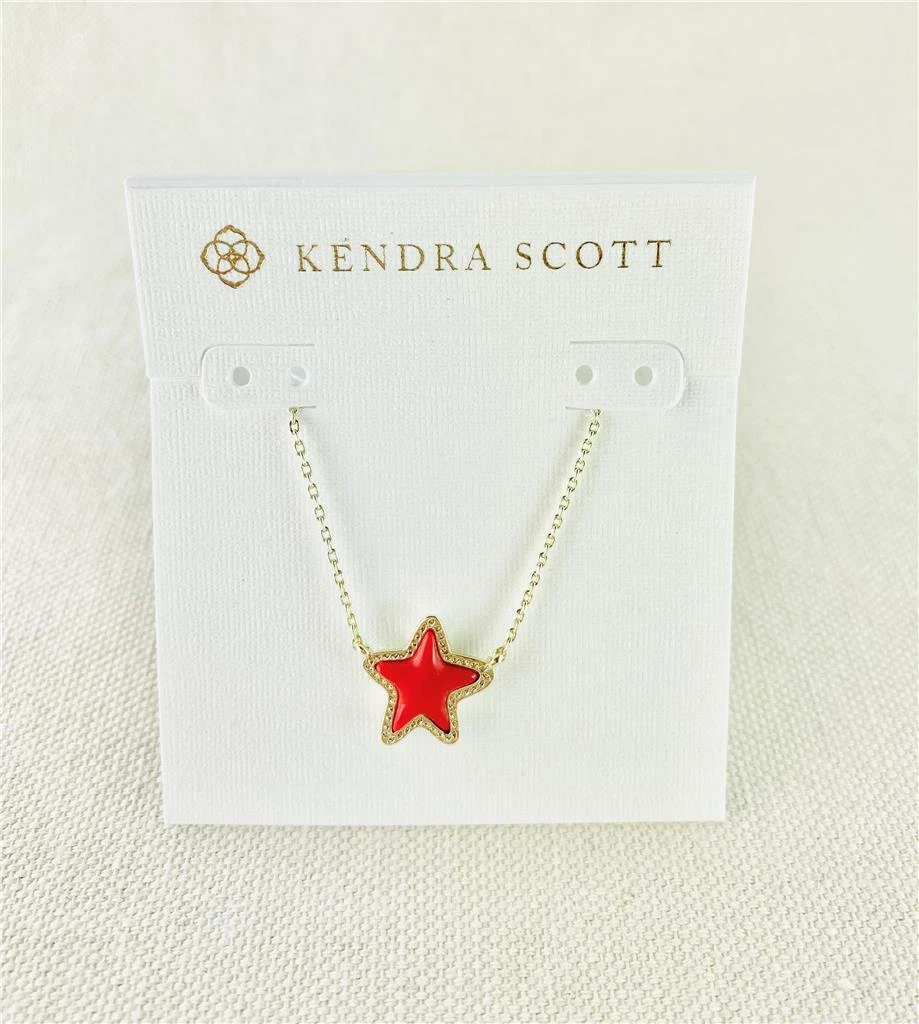 Kendra Scott Jae Star Bright Red Gold Necklace