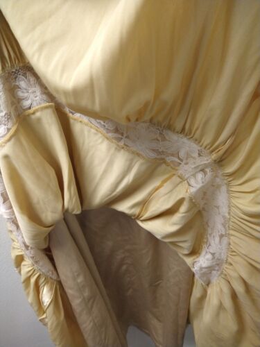 Vintage Handmade Floral Lace Tiered Velvet Maxi Gypsy Skirt Small Cottagecore UK - Picture 4 of 7