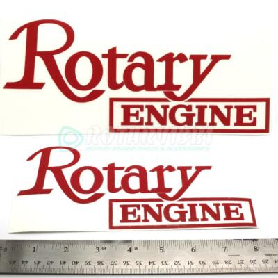 RED - ROTARY ENGINE DECAL- WANKEL RX7 RX2 RX8 RX7 REPU R100 RE 12A 13B 20B