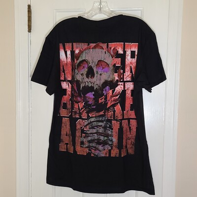 Never Broke Again Skull T-Shirt Size Large NWOT Streetwear Graphic Print