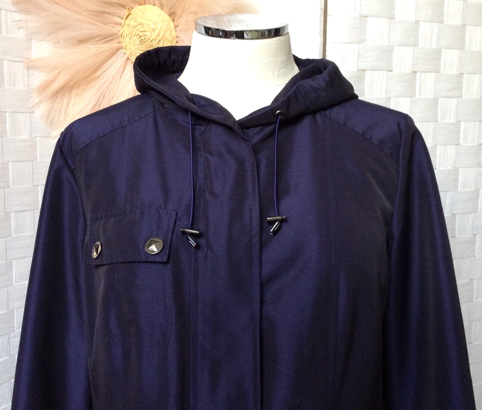 Pendleton Blue Nylon Quilted Lining Iridescent Pa… - image 5