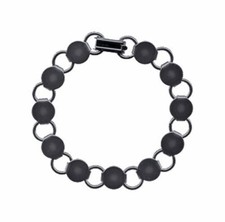 10 Gun Metal BLACK BRACELET FORMS BLANK Findings 13 pads  discs ~ 8.2" long