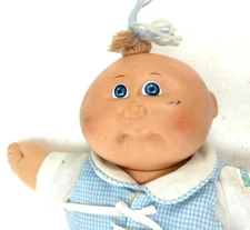 Cabbage Patch Kids Baby Doll Vintage 1978 1982 Yarn Hair Blue Outfit Blonde Used
