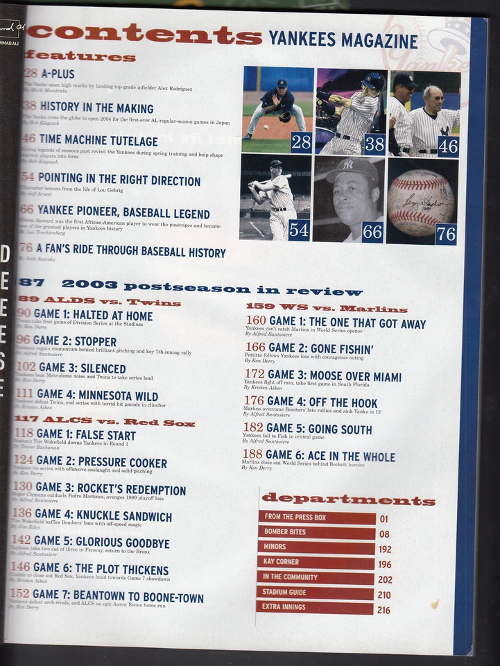 Alex Rodriguez 2004 Yankees Magazine Game Program & Scorecard - Image 2 of 2