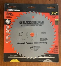 Black & Decker Circular Saw Blade for Wood 7 1/4 