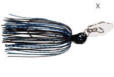 EverGreen Z-Man Jack Hammer Stealth Bladed Jig Chatterbait 1/2 oz Black/Blue