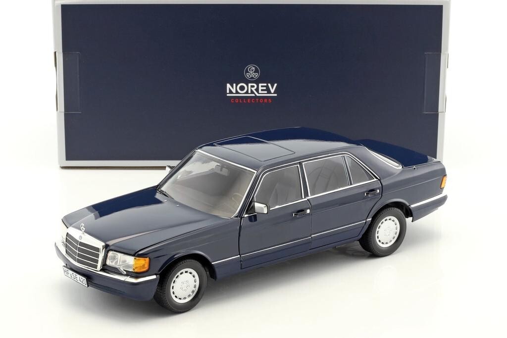 Norev Mercedes-Benz 1:18 560 SEL W126 1985-1991 Dark Blue Norev Mercedes-Benz 1:18 560 SEL W126 1985-1991 Dark Blue