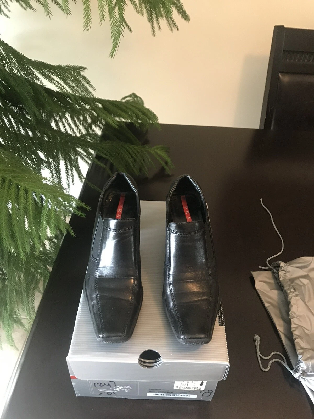 PRADA CALZATURE DONNA NAPPA SCARPE SPORTIVE TACCO NERO TAGLIA 8