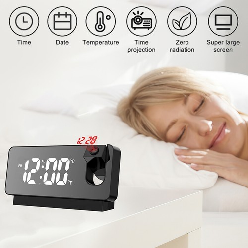 Smart Alarm Clock Digital Projector LCD Display Temperature Time Projection☢ .t - Picture 3 of 16