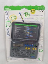 Royal BRAIN GEAR BG70 Personal Organizer Calander Calculator NEW