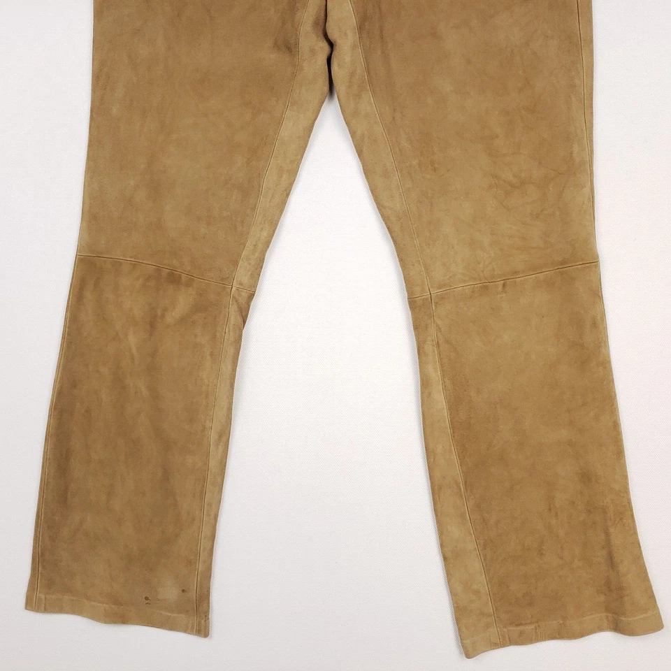 Pantalones de gamuza Ralph Lauren etiqueta púrpura W32 L32 para hombre etiqueta 34 pantalones de cuero Italia Foto 3 de 4