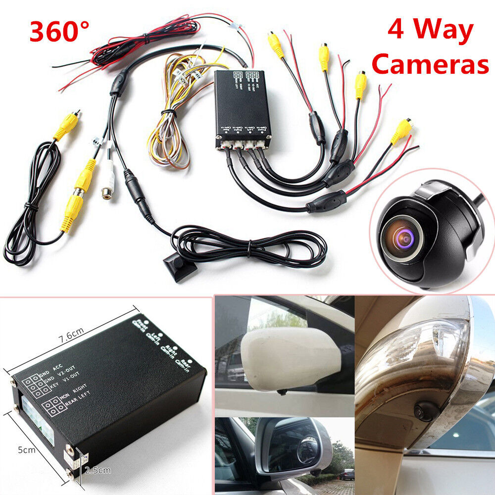 360° Bird View Panoramic 4 Camera Car DVR Recording Parking Rear View 2  videos