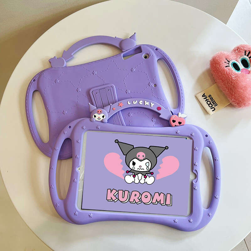 For Apple iPad mini345 Kuromi Handle Portable Silica Gel Soft