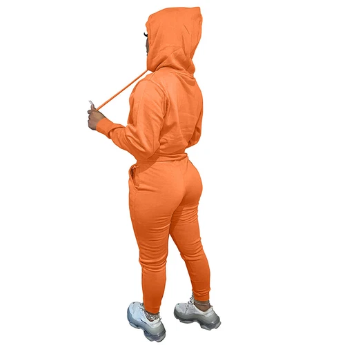 Ladies Jogger Set Long Sleeve Two Piece Outfit Women Loose Fit Jogging - Picture 104 of 141