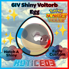 Hisuian Voltorb ✨ SHINY 6IV EGG ✨ Pokemon Scarlet & Violet ✨ TEAL MASK DLC ✨