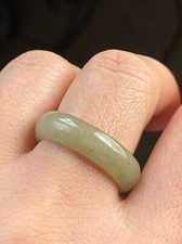 Grade A Natural icy green Jadeite Ring size 7.25